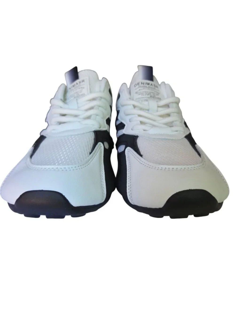 Mens Size 7/40 Lightweight Athletic Sneakers Black & White Breathable Non-Slip